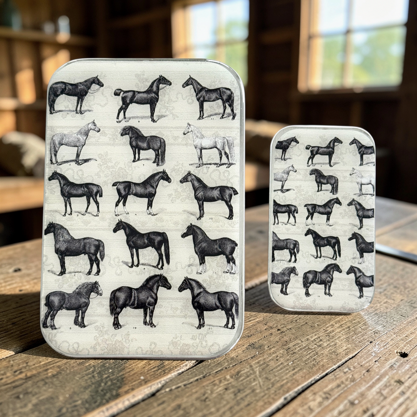 Tin Container Small  | Study of Horses