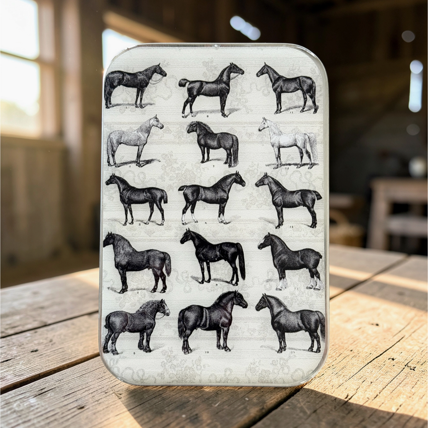 Tin Container Small  | Study of Horses