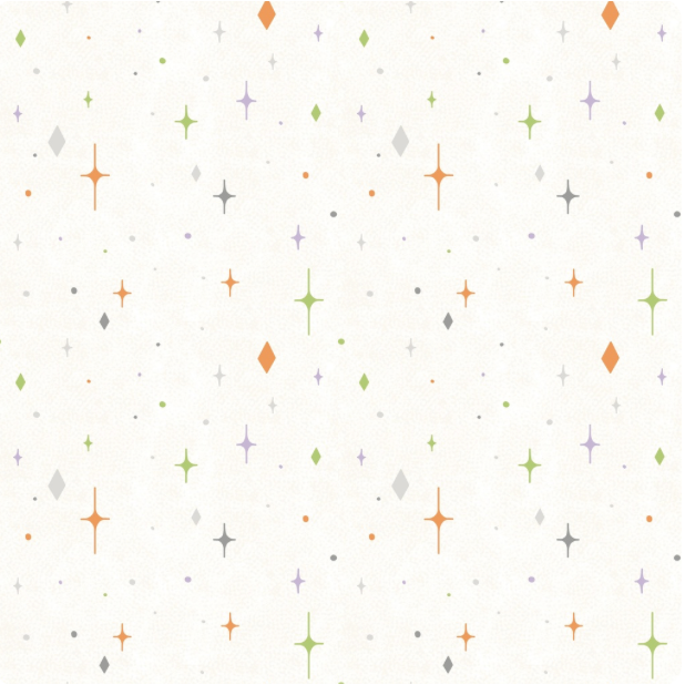 Hauntingly Yours ~ Stars ~ W125-009-026 Cream