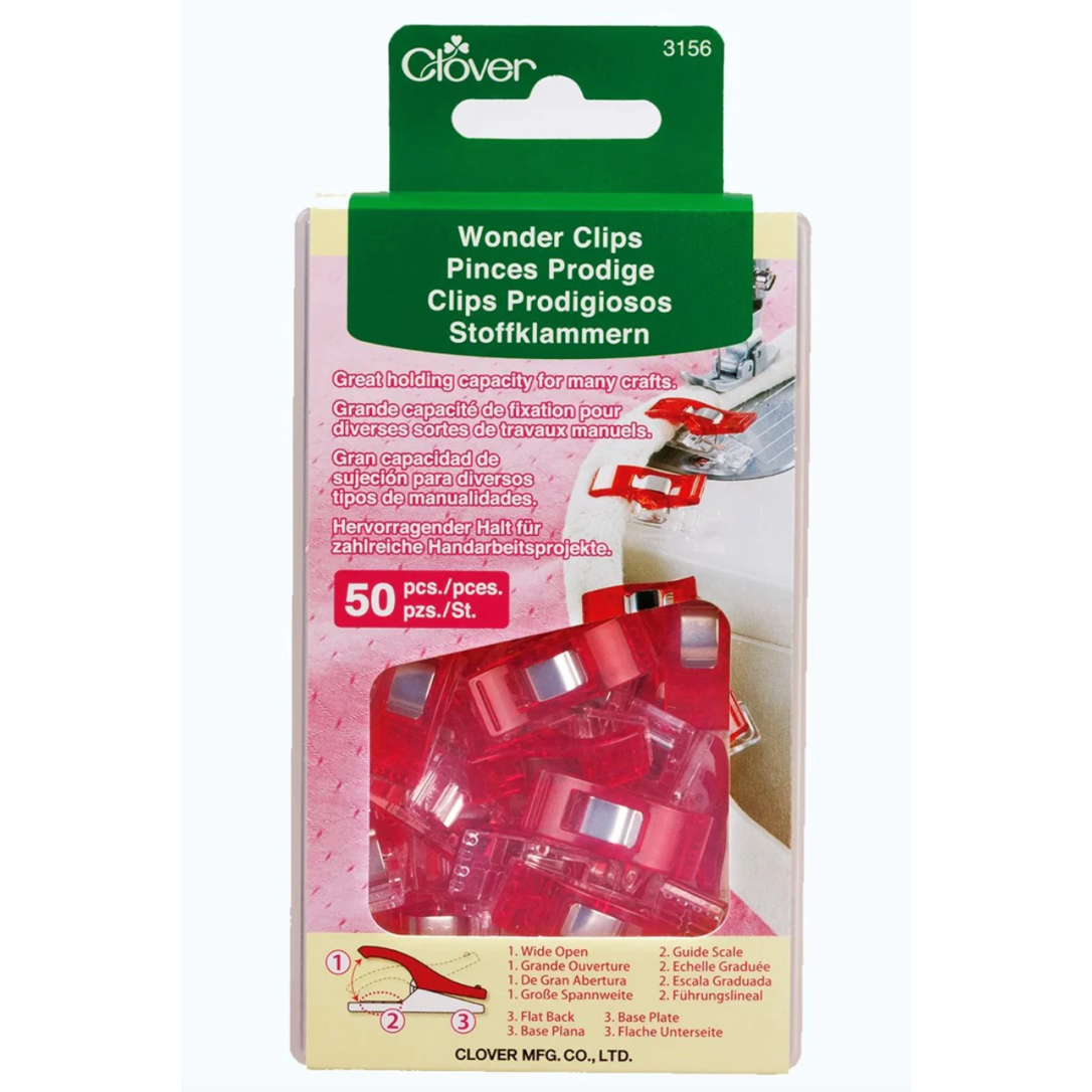 Clover Wonder Clips ~ 50ct Red