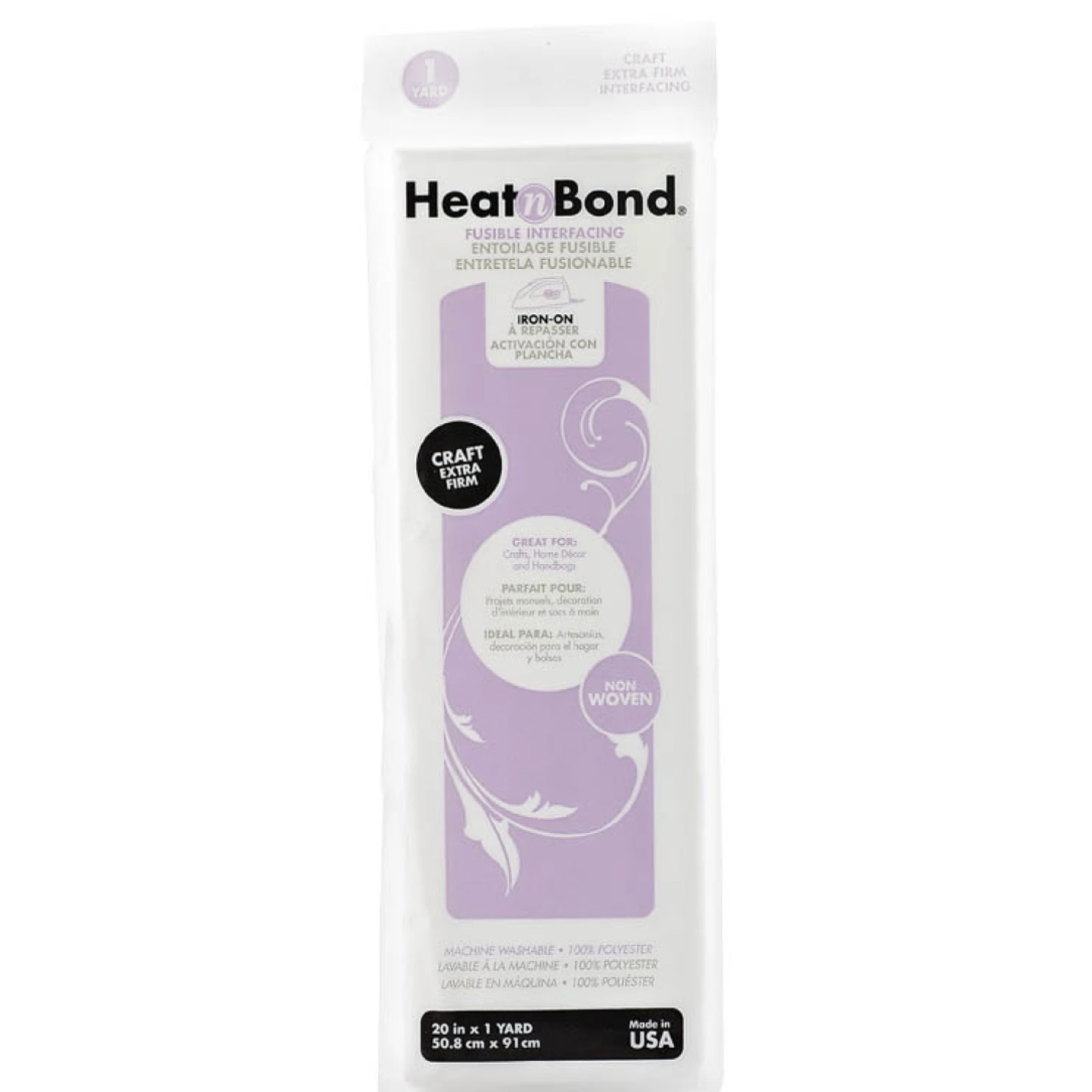 Heat N Bond Non-Woven Craft Fusible Extra Firm Interfacing 20in x 1yd White