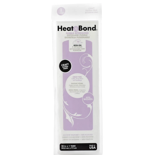 Heat N Bond Non-Woven Craft Fusible Extra Firm Interfacing 20in x 1yd White