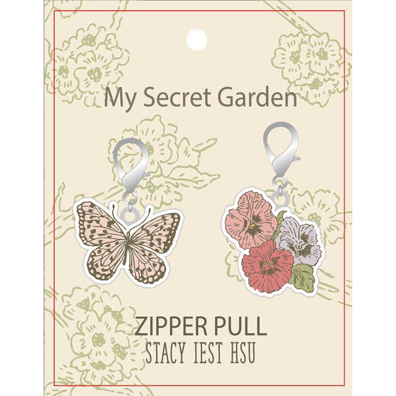 Stacy Iest Hsu ~ My Secret Garden Zipper Pulls