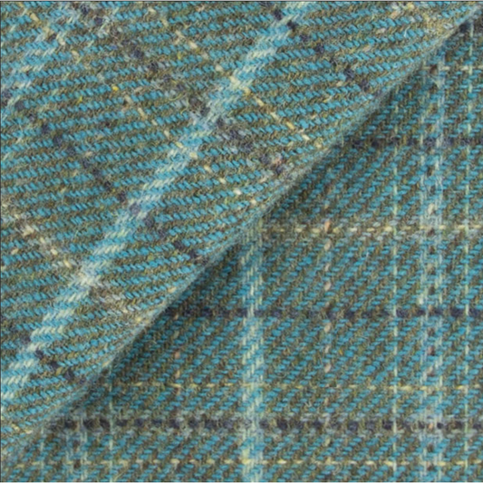 Dorr Mill ~ #﻿5425 - Teal Plaid with Touch of Gold