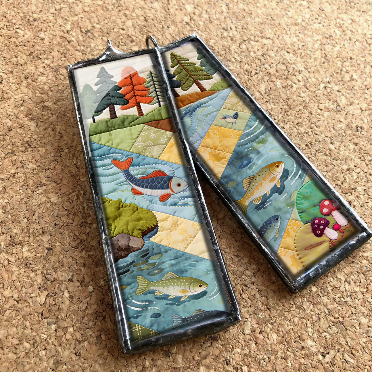 Woodland Streams Quilt Ornament Charm