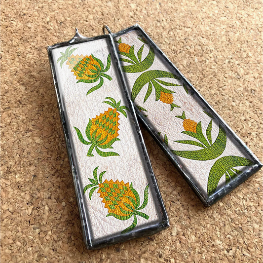 Vintage Pineapple Quilt Ornament Charm