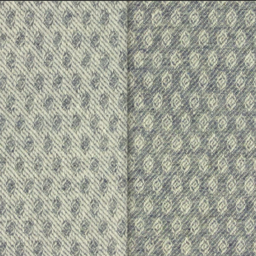 Dorr Mill ~ #﻿6425 - Gray & White Jacquard, Reversible