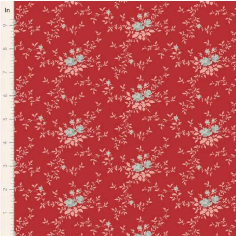 Tilda ~ Merry Little Christmas ~ Noel ~ 46" x WOF remnant TIL110139 Red