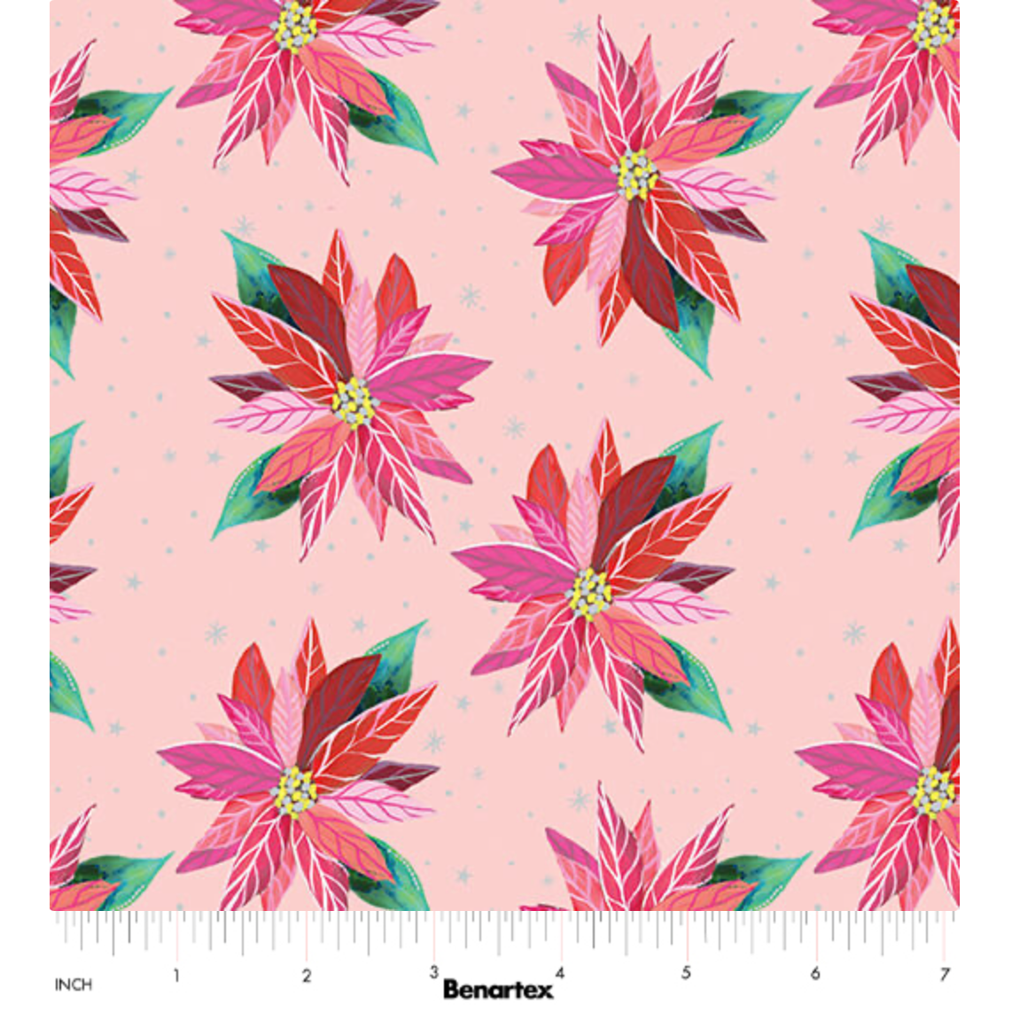 Magical Season ~ Painterly Poinsettia ~ 16729P-01 Light Pink