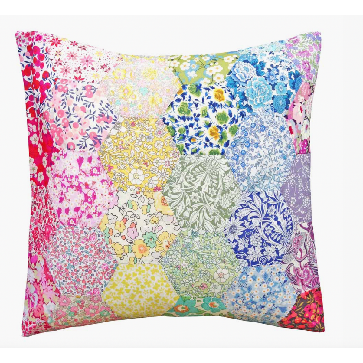 Alice Caroline | Liberty Tana Lawn Fabric English Paper Pieced Hexagon Cushion Kit