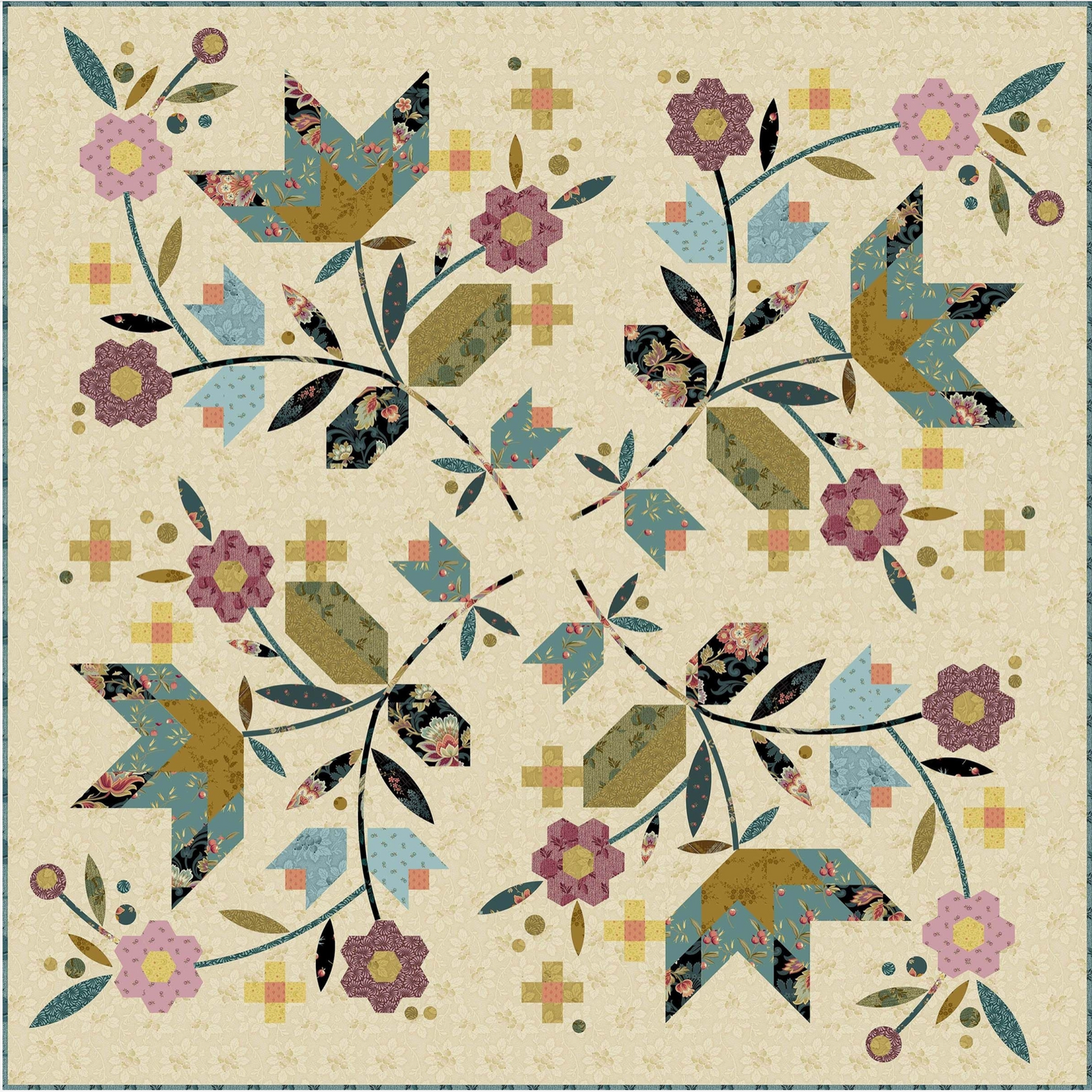 Laundry Basket Quilts | Kitchen Towel - Pennsylvania - Dahlia