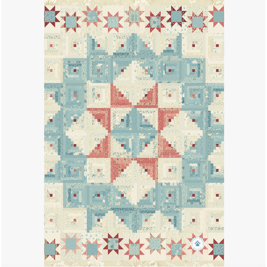 Laundry Basket Quilts | Kitchen Towel - Pioneer Log Cabin Patriotic