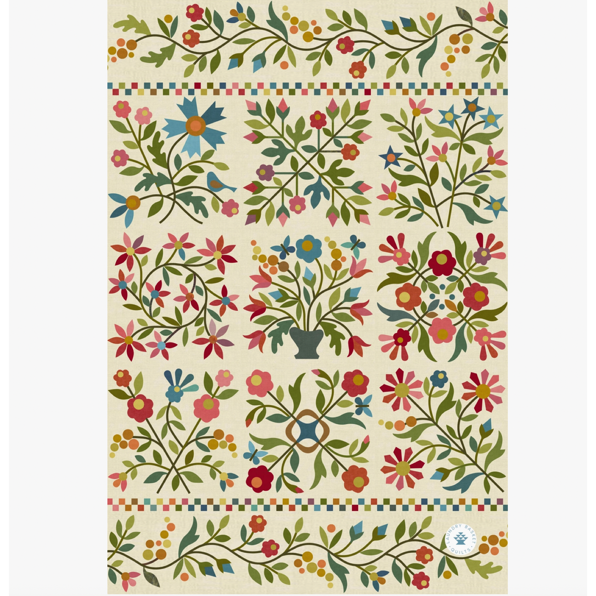 Laundry Basket Quilts | Kitchen Towel - Spring Bouquet