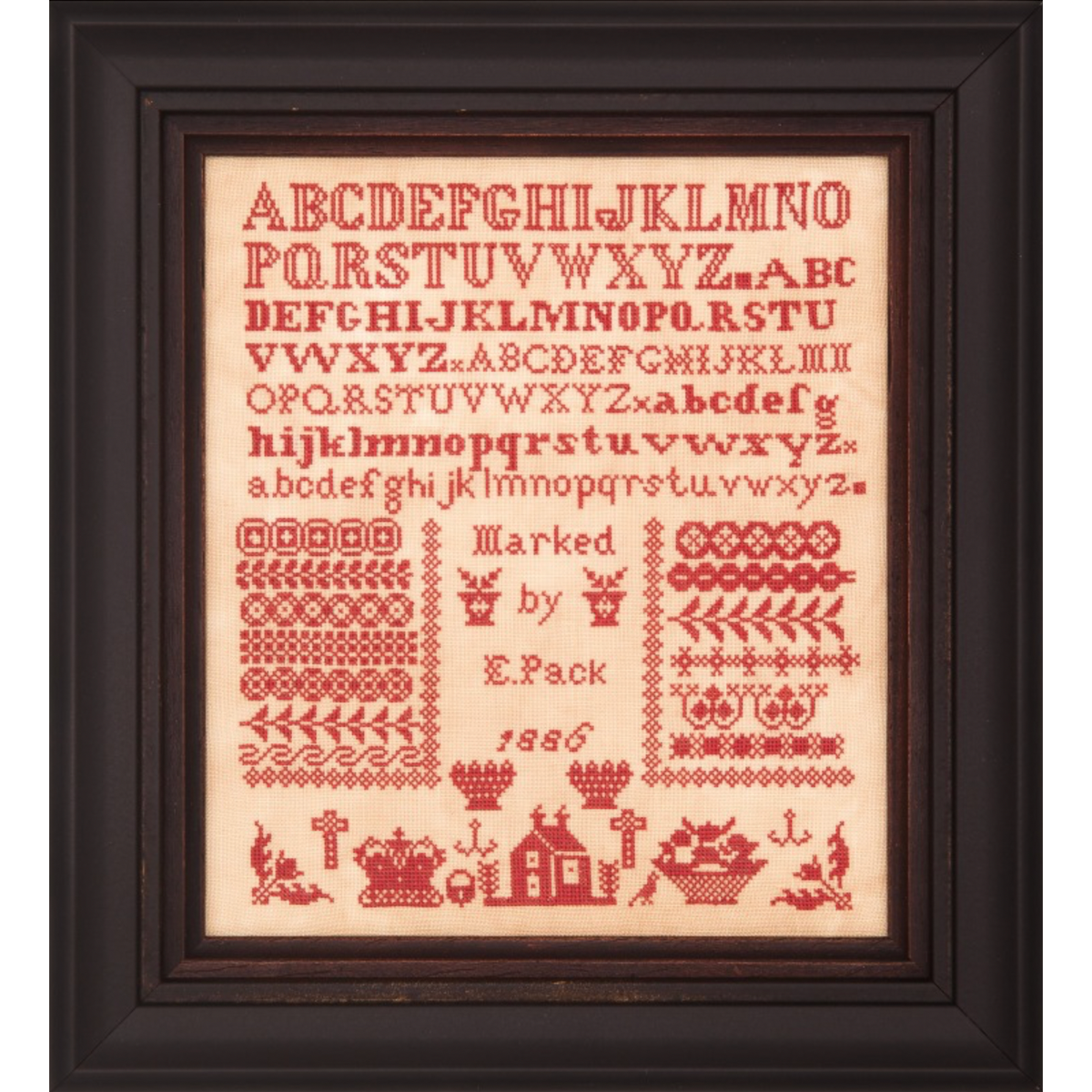 Hands Across The Sea Samplers | Emma Pack 1886 ~ Bristol Orphanage Sampler #08 Printed Booklet