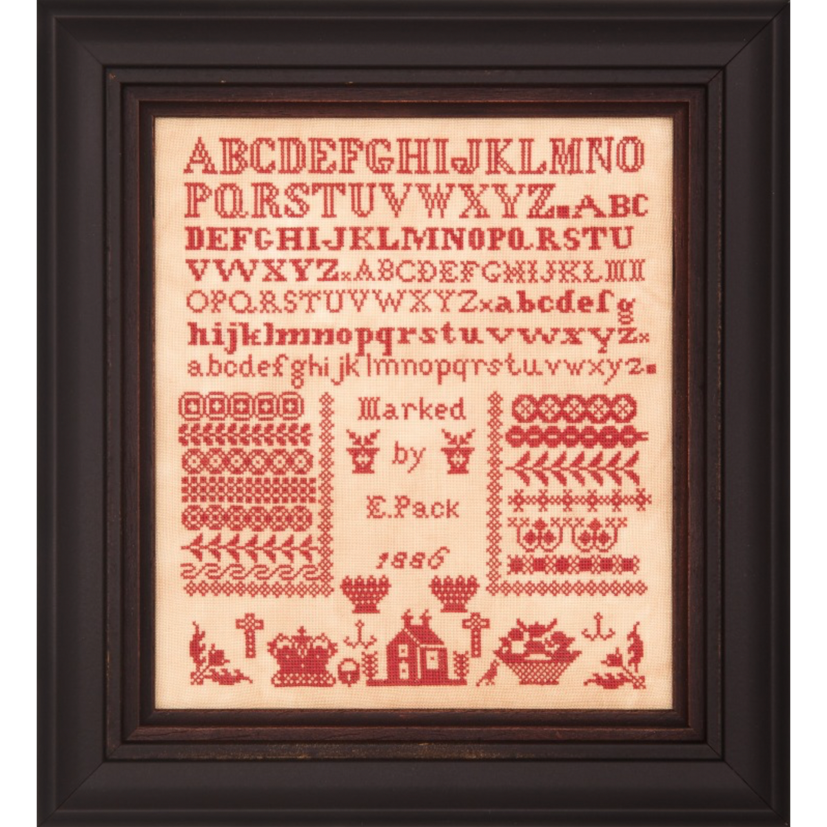 Hands Across The Sea Samplers | Emma Pack 1886 ~ Bristol Orphanage Sampler #08 PDF DOWNLOAD