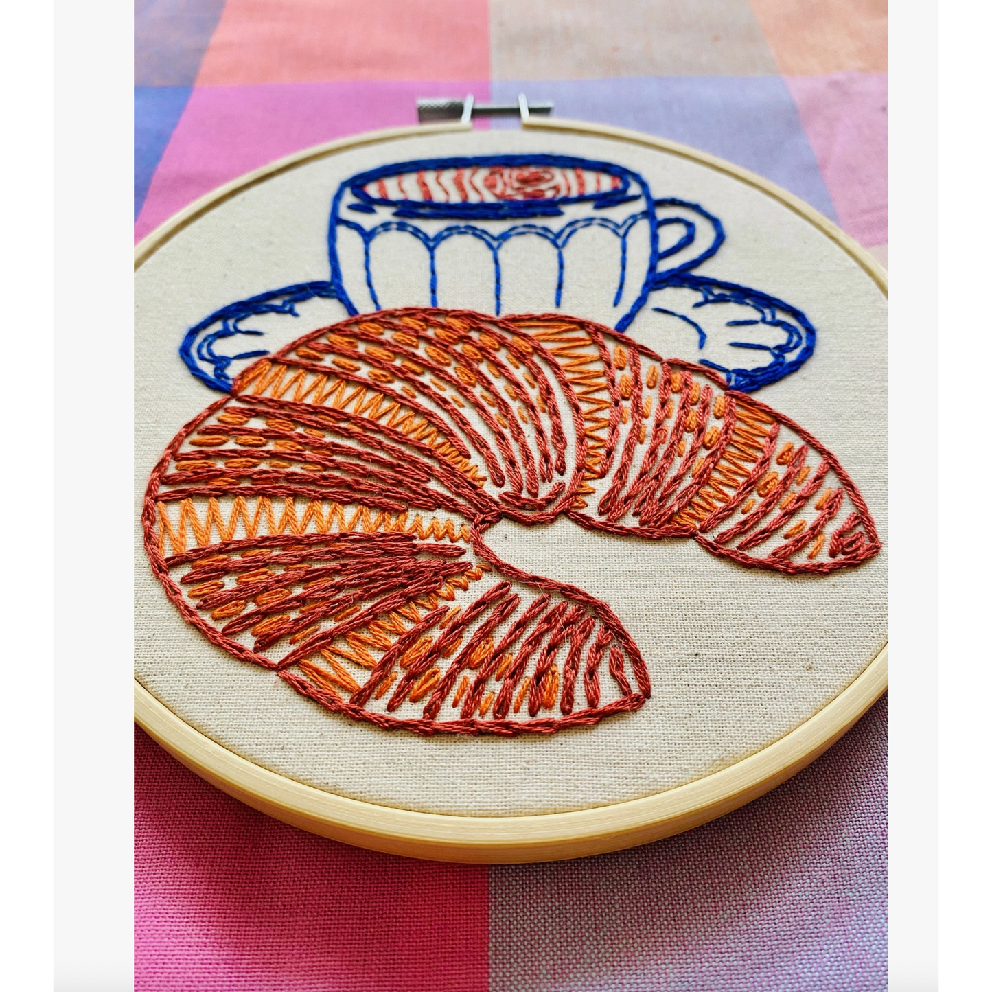 Hook, Line & Tinker | Croissant Complete Embroidery Kit