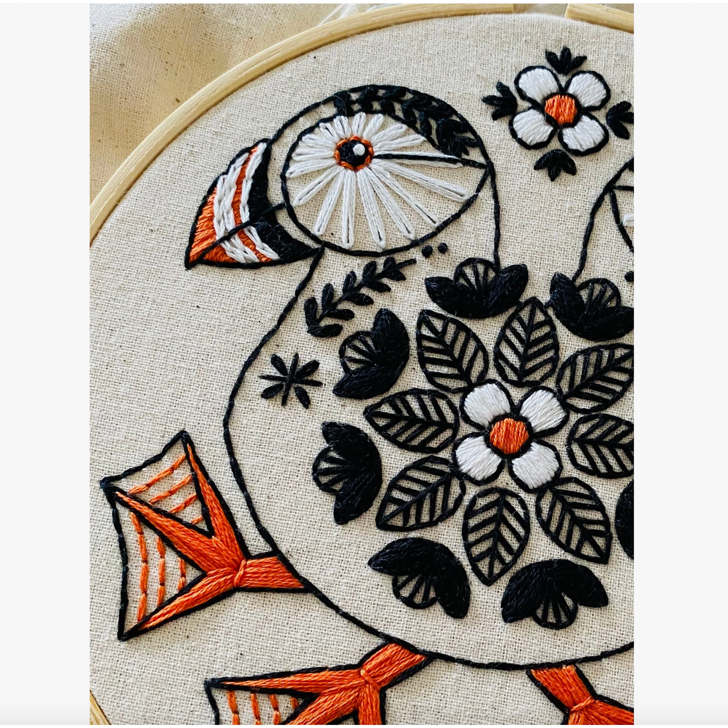 Hook, Line & Tinker | Puffin Complete Embroidery Kit