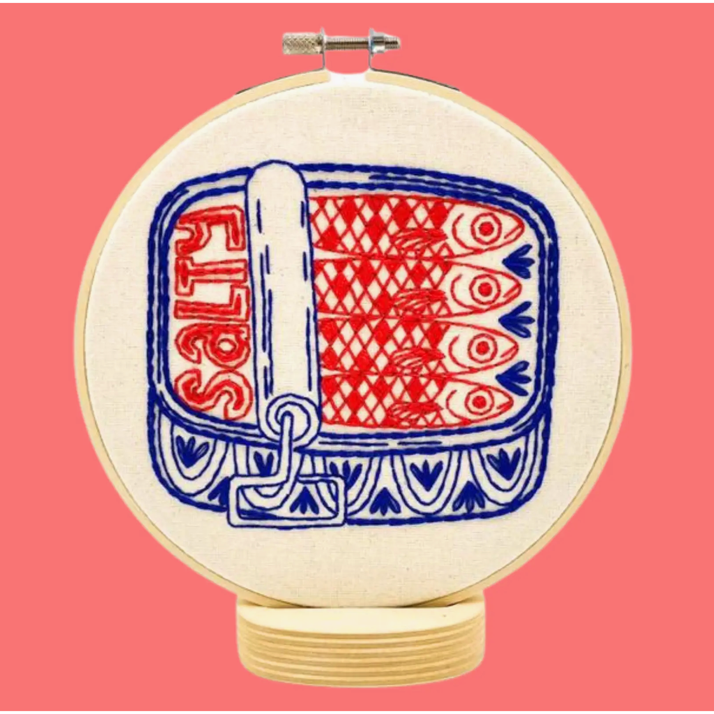 Hook, Line & Tinker | Sardines Complete Embroidery Kit