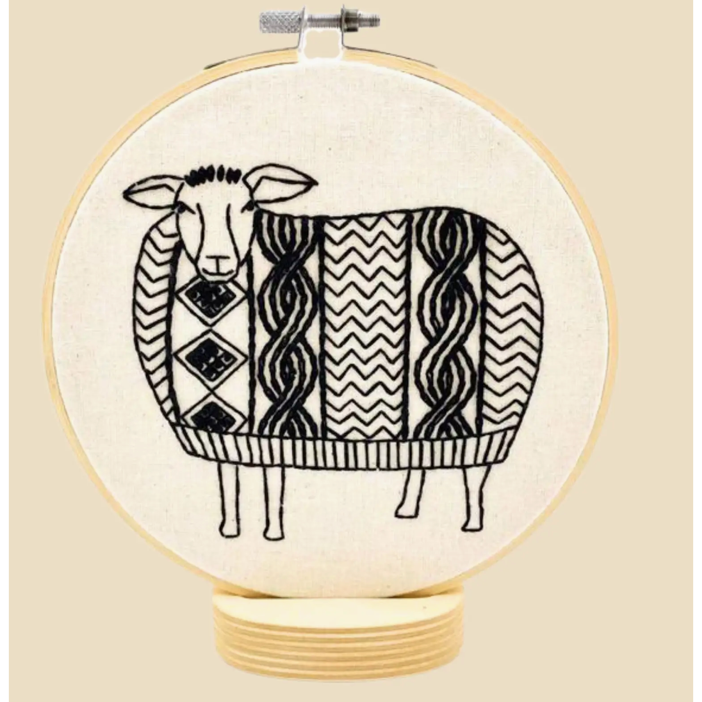 Hook, Line & Tinker | Sweater Weather Sheep Complete Embroidery Kit