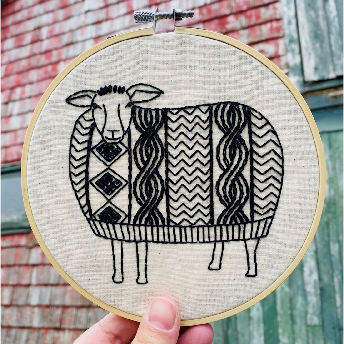 Hook, Line & Tinker | Sweater Weather Sheep Complete Embroidery Kit