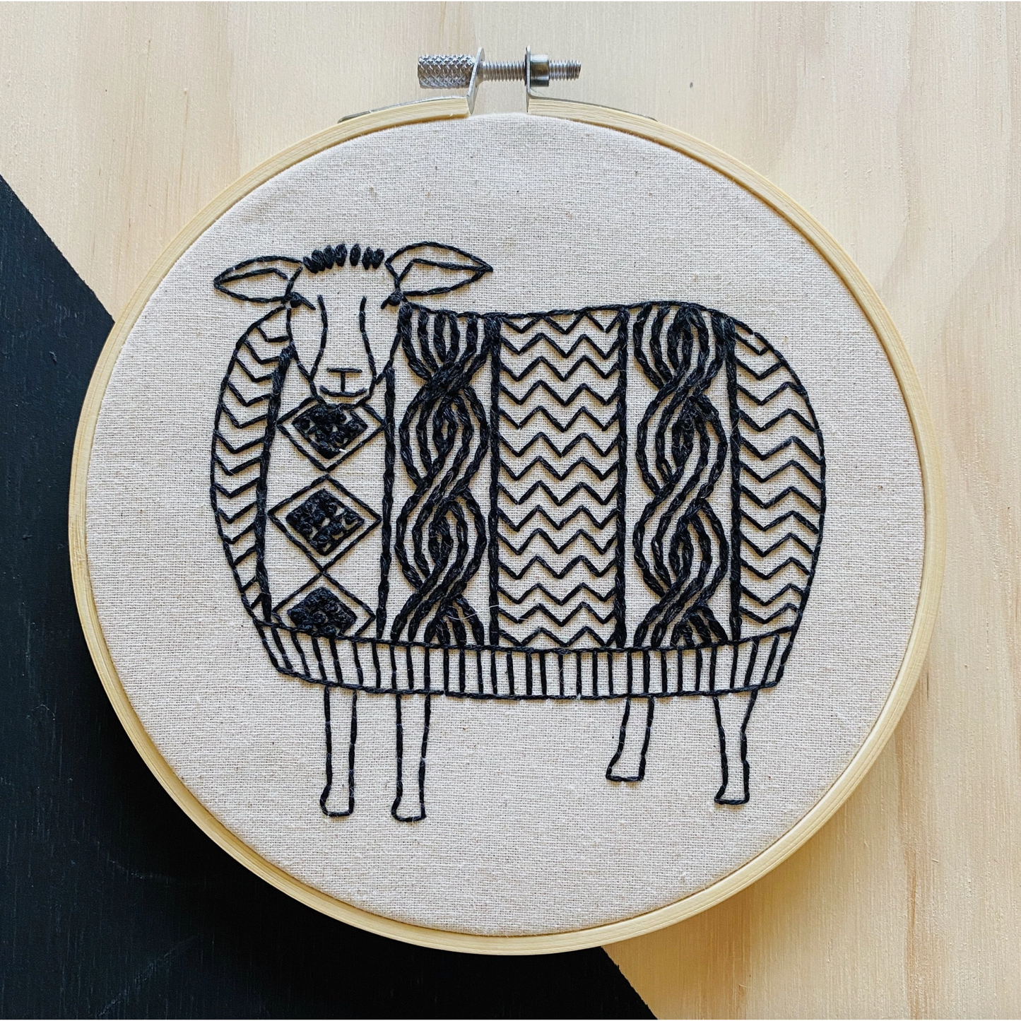 Hook, Line & Tinker | Sweater Weather Sheep Complete Embroidery Kit