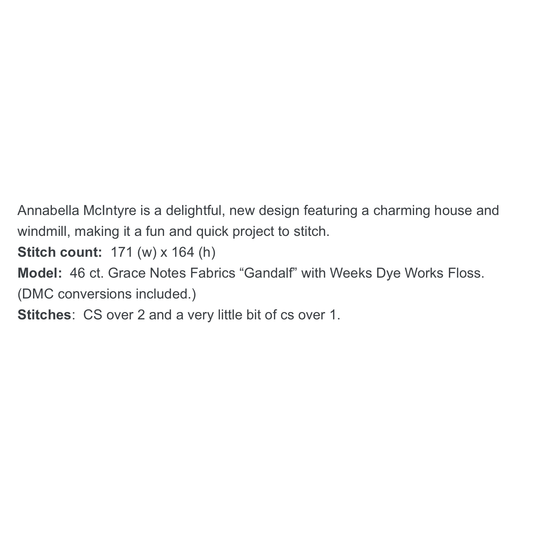 Olde Willow Stitchery | Annabella Mcintyre - 1850 NM2026