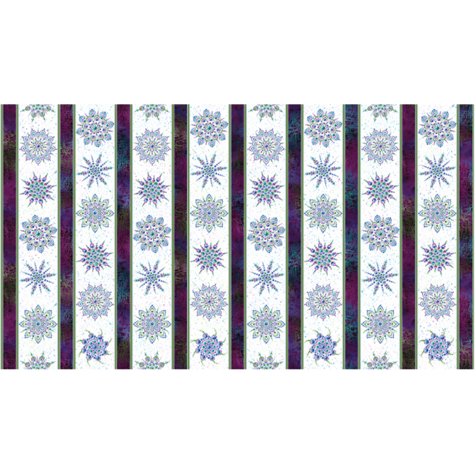 Dragonfly Wonder ~ On Dragonfly Wings Stripe ~ 16399P-90 White/Plum