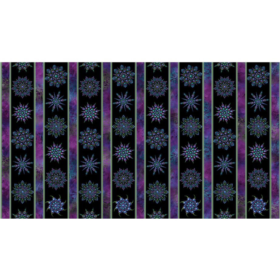 Dragonfly Wonder ~ On Dragonfly Wings Stripe ~ 16399P-91 Black/Plum