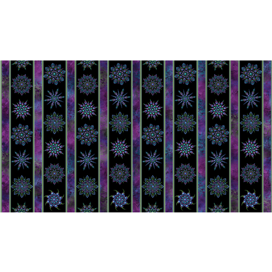 Dragonfly Wonder ~ On Dragonfly Wings Stripe ~ 16399P-91 Black/Plum