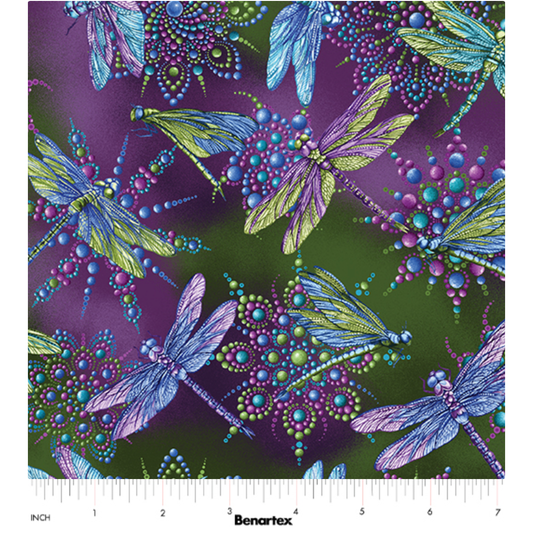 Dragonfly Wonder ~ Small Dragonfly ~ 16401-66 Plum/Multi