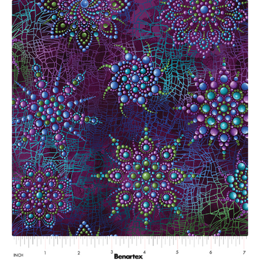 Dragonfly Wonder ~ Cirrus Beaded Medallion ~ 16403-66 Plum/Multi