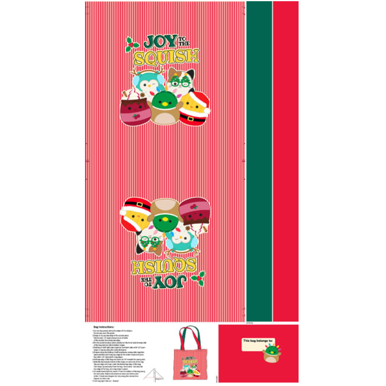 Squish The Season ~ Bag Panel ~ SQC1048-24 Red Multi