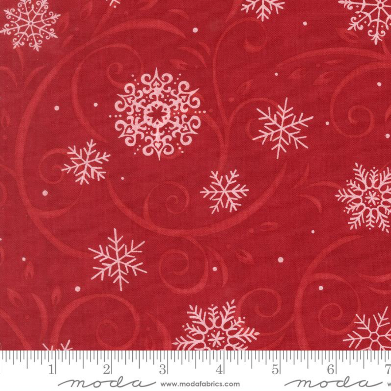 When Snow Falls ~ Swirling Snowflakes ~ 56172 14 Berry Red