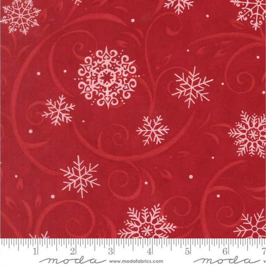 When Snow Falls ~ Swirling Snowflakes ~ 56172 14 Berry Red