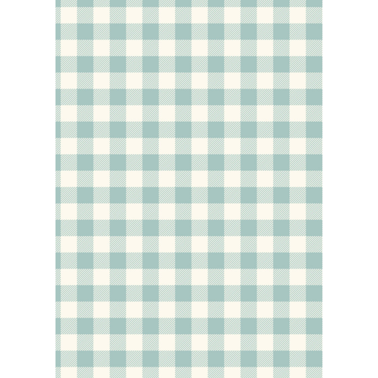 Country Comforts Flannel ~ Duck egg buffalo check flannel - F1A