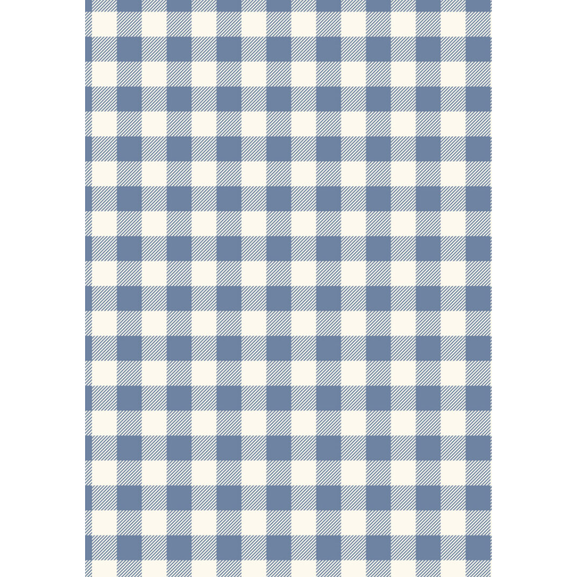 Country Comforts Flannel ~ Breezy blue buffalo check flannel - F1B