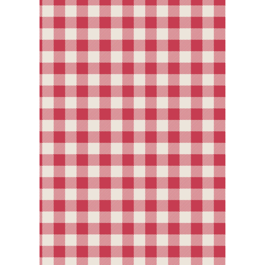 Country Comforts Flannel ~ Cozy red buffalo check flannel - F1C