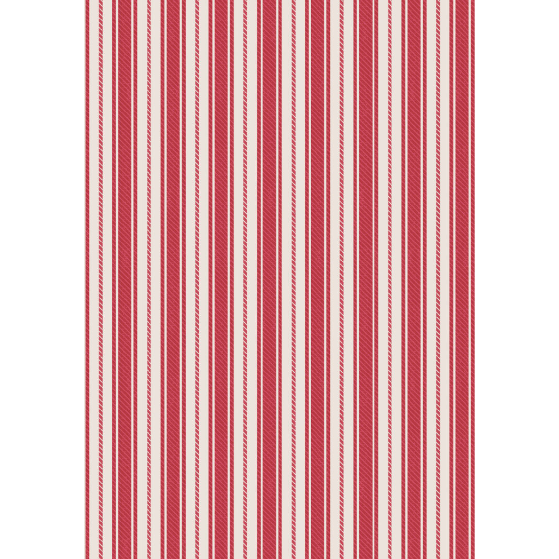 Country Comforts Flannel ~ Soft red ticking stripe flannel - F2B