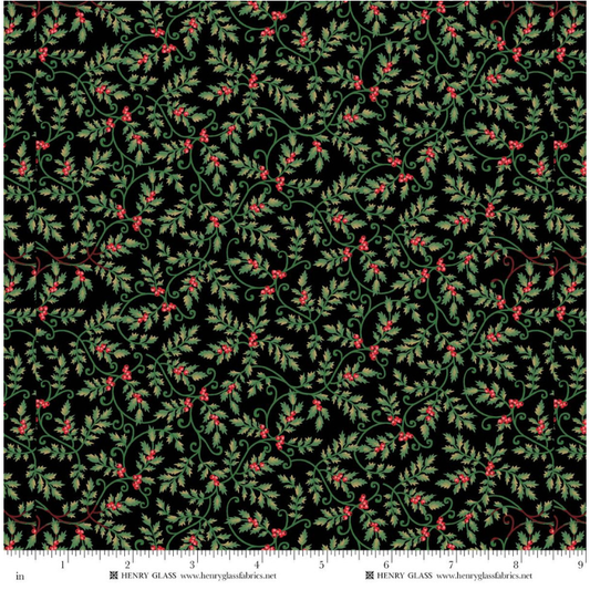 Sweet Christmas Memories ~ Mini Holly Vines ~ 3620-99 Black