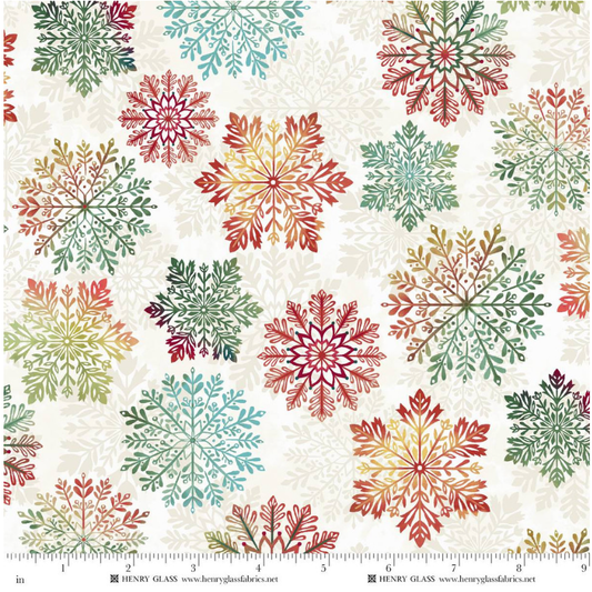 Sweet Christmas Memories ~ Snowflake Toss ~ 3626-44 Cream
