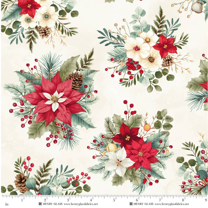 Sweet Christmas Memories ~ Holiday Flower Toss ~ 3625-44 Cream