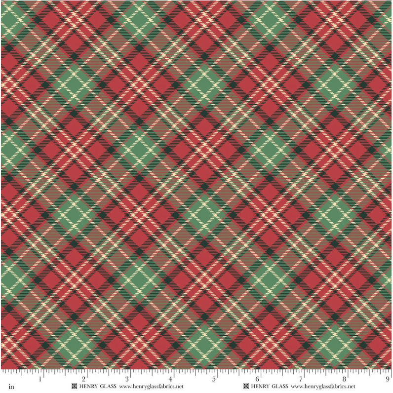 Sweet Christmas Memories ~ Bias Plaid ~ 3621-88 Red