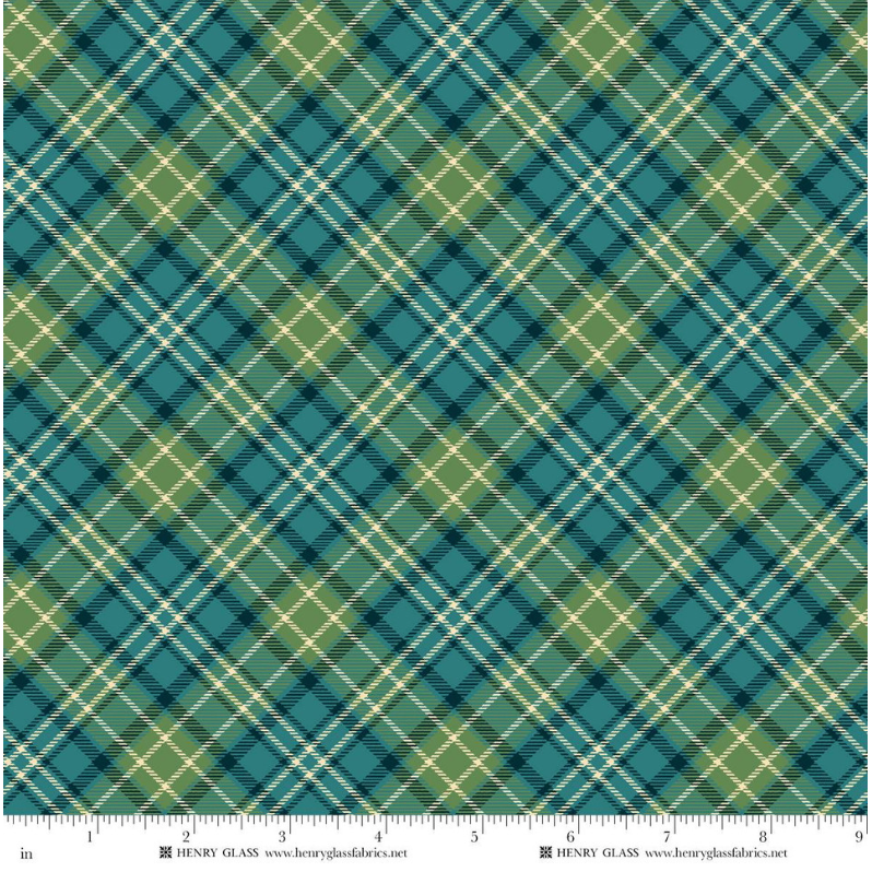 Sweet Christmas Memories ~ Bias Plaid ~ 3621-76 Teal