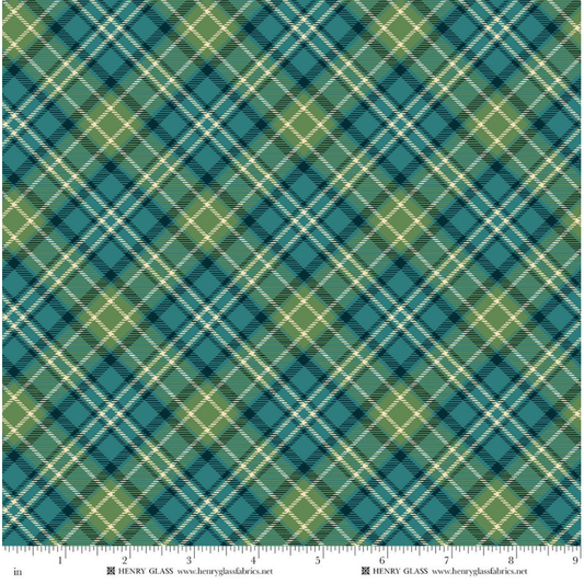 Sweet Christmas Memories ~ Bias Plaid ~ 3621-76 Teal