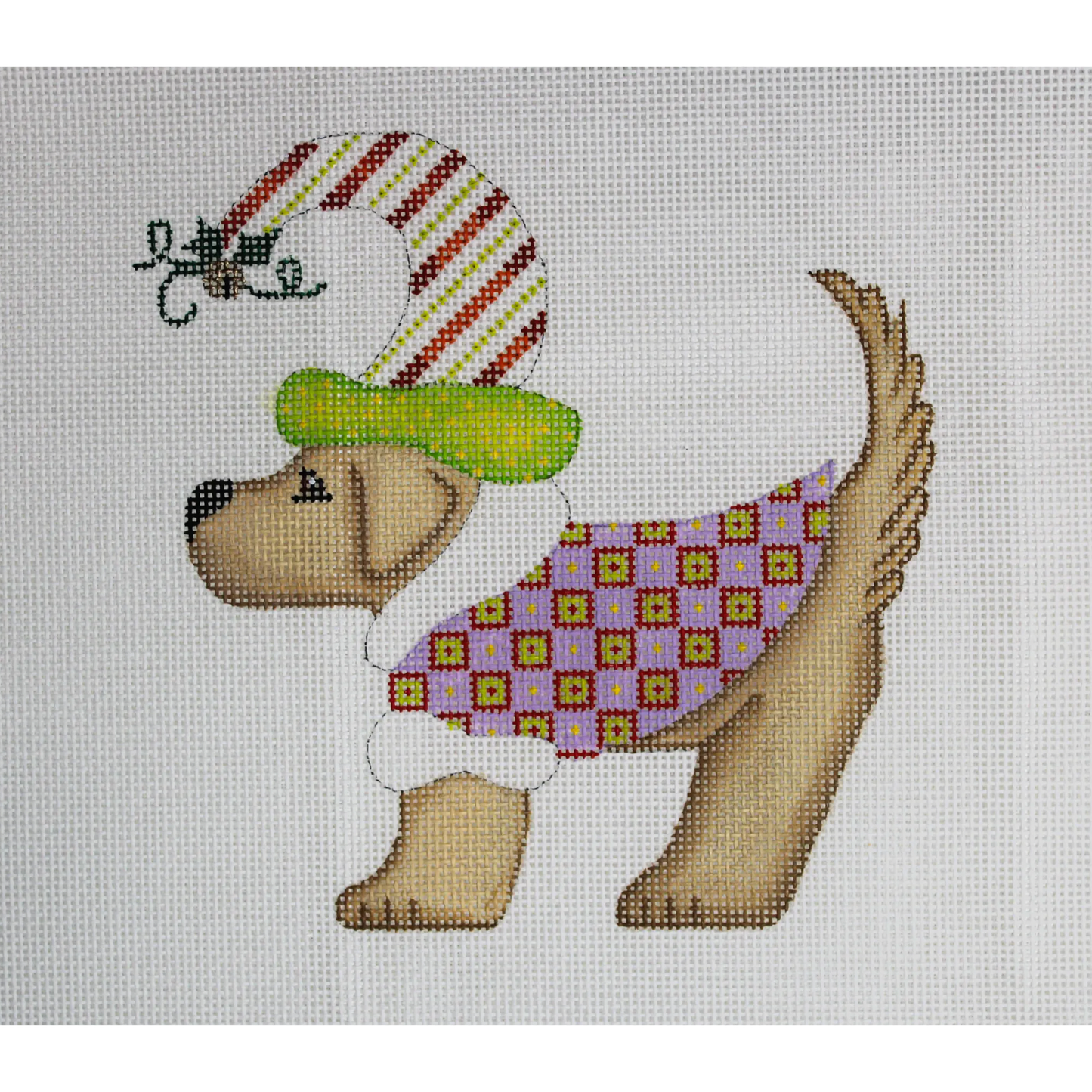 Cheryl & Annie | Christmas Lab Needlepoint Canvas