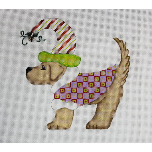 Cheryl & Annie | Christmas Lab Needlepoint Canvas