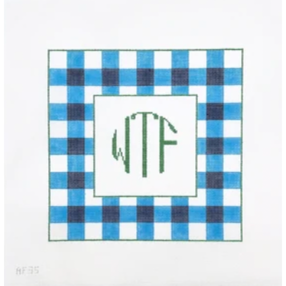 Stitch Style Needlepoint | WTF Monogram Needlepoint Canvas