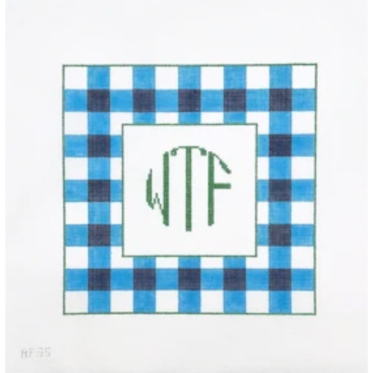 Stitch Style Needlepoint | WTF Monogram Needlepoint Canvas
