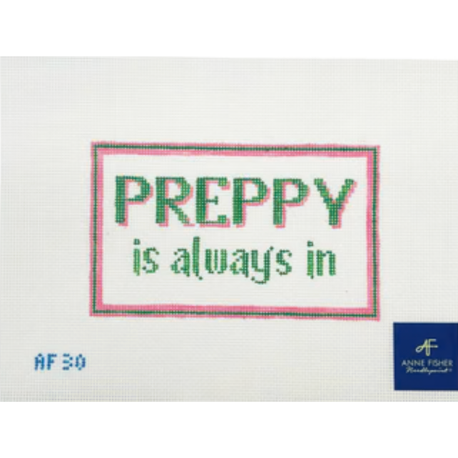 Stitch Style Needlepoint | Preppy Is Always In Needlepoint Canvas
