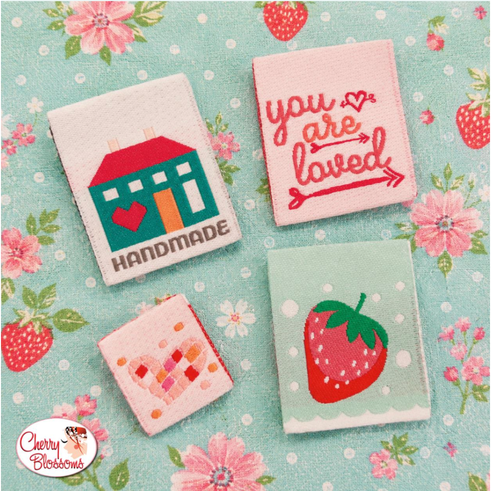 Cherry Blossoms | Bloom & Heart Woven Quilt Labels NM2026